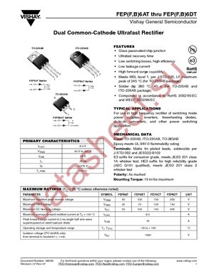 FEPB6ATHE3/45 datasheet  